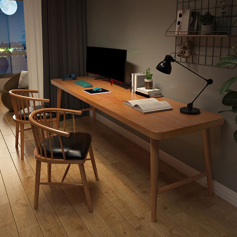 Solid Wood Writing Desk Rectangular Contemporary Office Desk