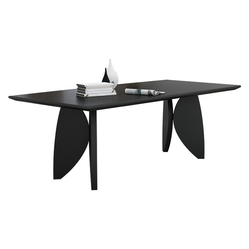 Mesa moderna de madera maciza para restaurante, mesa de comedor rectangular con 4 patas