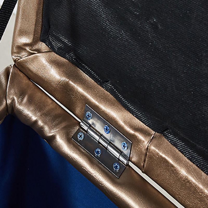 Traditional Faux Leather Ottoman Plian Tufted Nailhead Trim Rectangle Ottoman with Storage