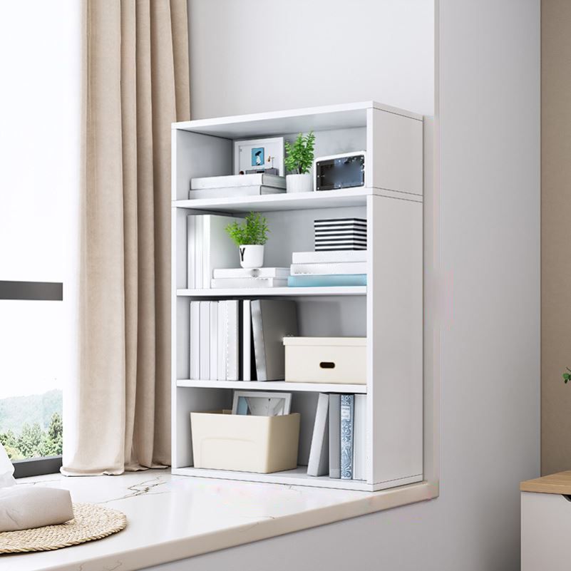 Closed Back Modern Style Bookshelf Wood Bookcase for Study Room