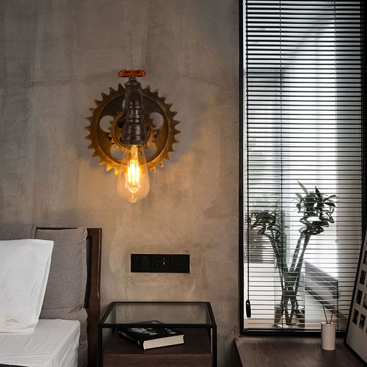 Éclairage de tuyauterie vintage industrielle Éclairage métallique mural métallique pour couloir