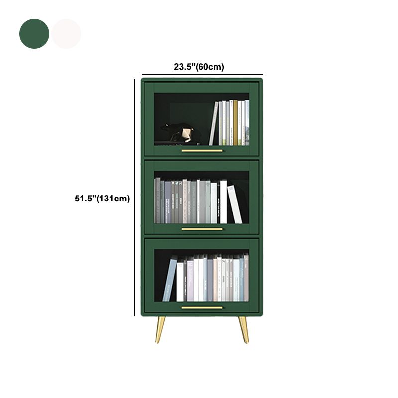 Modern Engineered Wood Bookcase, Door Bookshelf for Any Room, 12" W