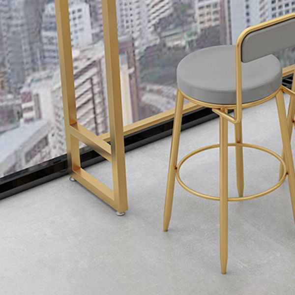 Mesa de barra de cóctel de mármol de estilo glamour de 42 pulgadas Mesa base de metal de altura