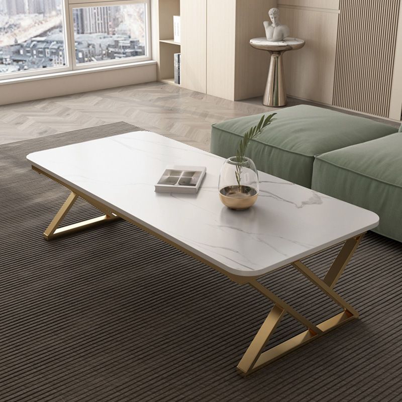 Slate Top Rectangular Coffee Table Trestle Coffee Cocktail Table