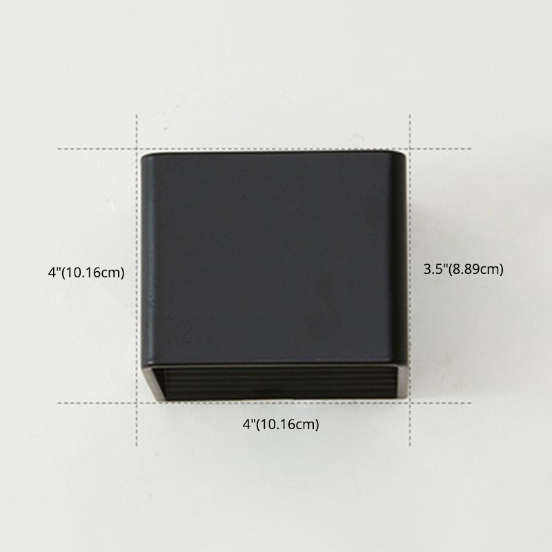 Ultra-modern Square Wall Sconce Lighting Aluminum Wall Mounted Light Fixture for Bedroom