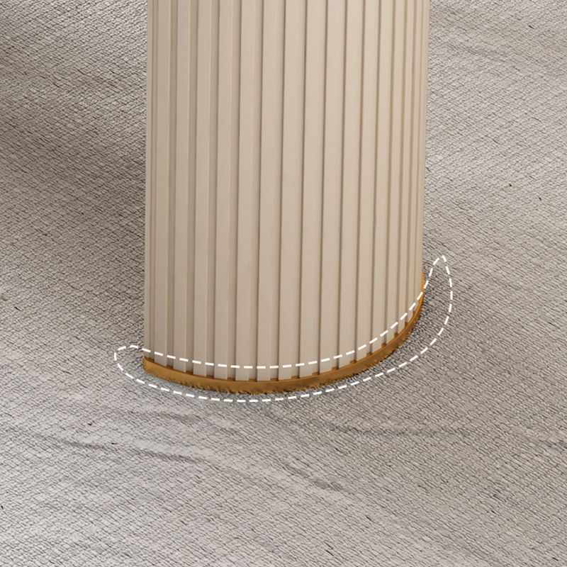 Glam Executive Desk Mirrored Peninsula Writing Desk in White