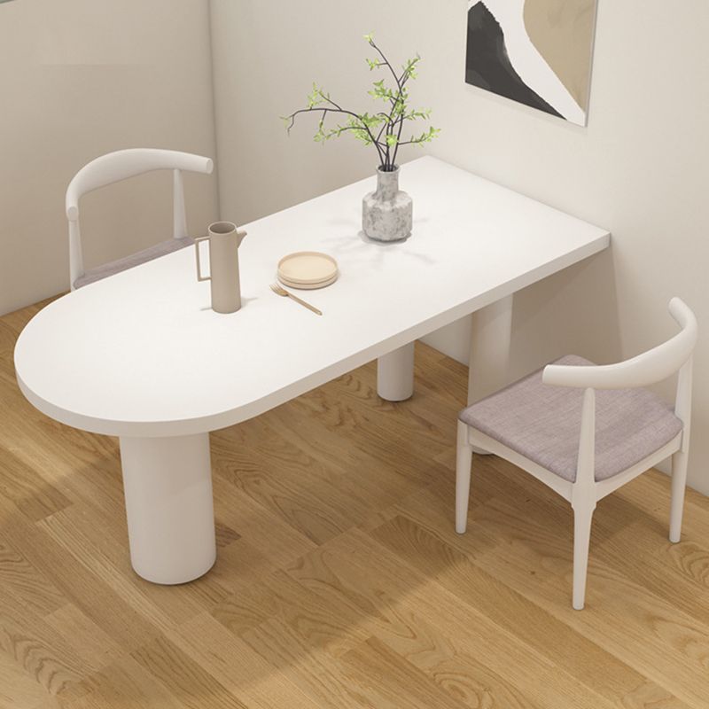 Simplicity Pine Restaurant Table Solid Wood Matte Finish 3 Legs Dining Table