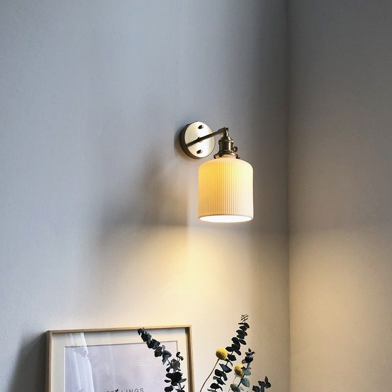 Postmodern Geometric Wall Mount Lighting Ceramic Wall Mounted Lighting for Bedroom