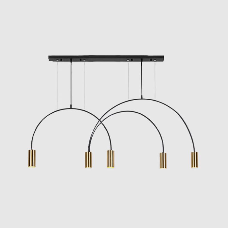 Lampadari cilindrici Isola Luci a sospensione Luci a sospensione contemporanea per il metallo dell'isola da cucina