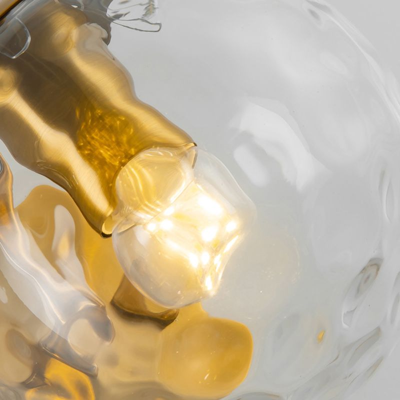 Industrial Style Ball Wall Sconce Glass 1 Light Sconces for Bedroom