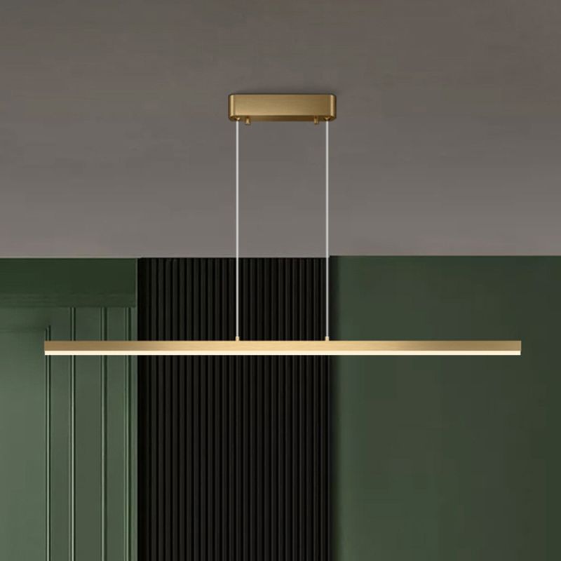 Lineair eiland hanglampen moderne acryl kroonluchter verlichtingsarmaturen voor restaurant