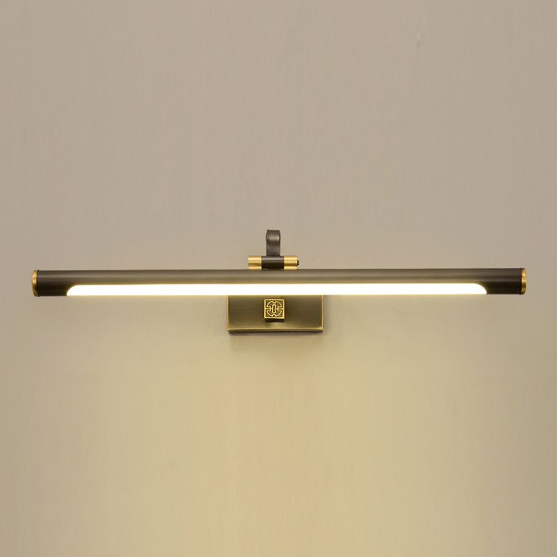 Metal Linear Shade Wall Sconce Modern Style 1 Light Mirror Wall Lighting Fixture