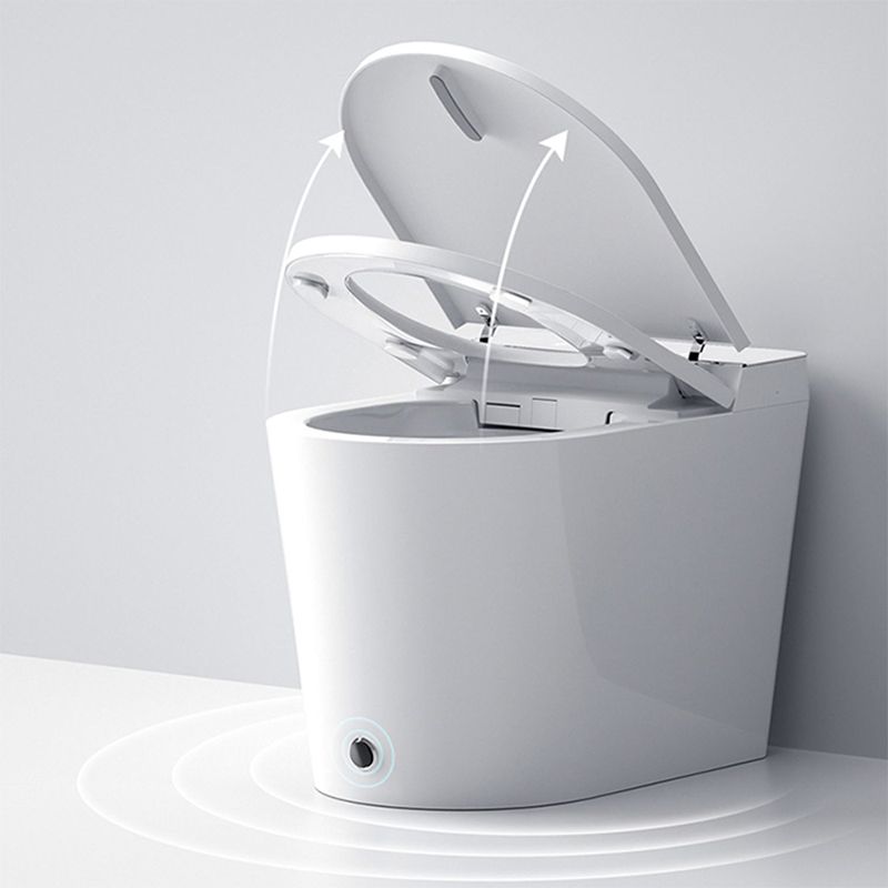 Contemporary Floor Mount Toilet Heated Seat Included Urine Toilet for Washroom