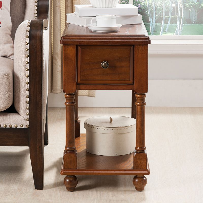 22.8" Tall 4 Legs End Table Contemporary Rectangular Side Table