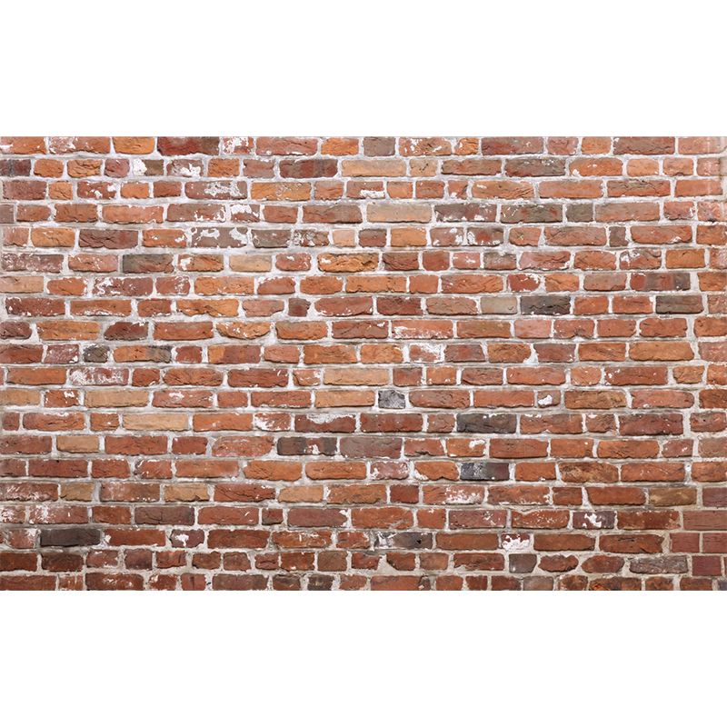 Countryside Brick Wall Covering Murals Red Living Room Wall Decor, Customized Size