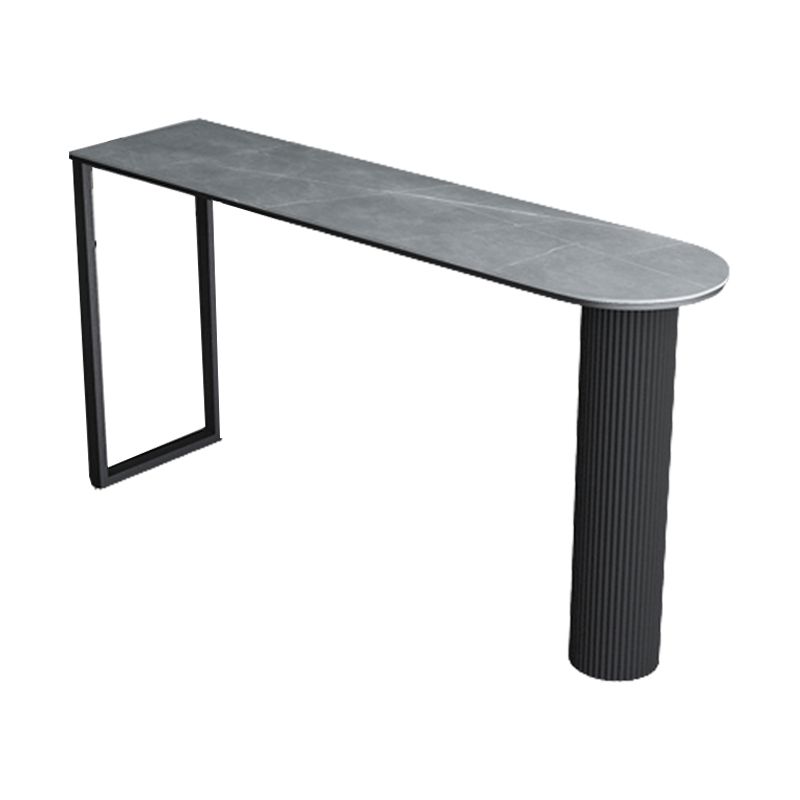 Industrial Stone Pub Dining Set 1/5 Pieces Counter Table with Upholstered Stools