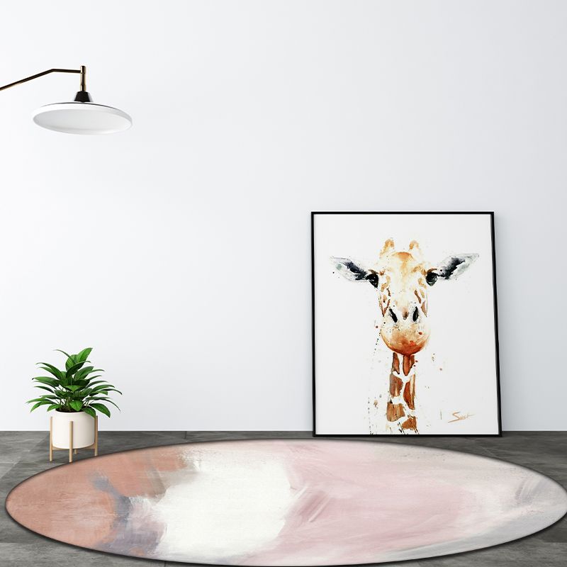 Unique Multicolor Abstract Rug Polyester Modernist Rug Pet Friendly Anti-Slip Backing Area Rug for Bedroom