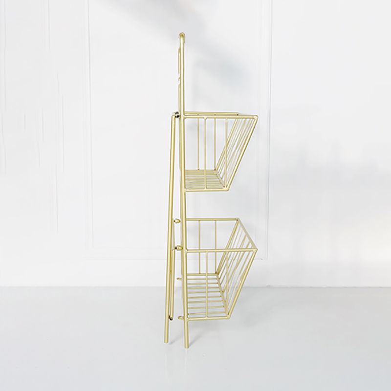 Metal 2 Shelf Book Shelf 13.4" W Modern Book Shelf Closed Back Vertical