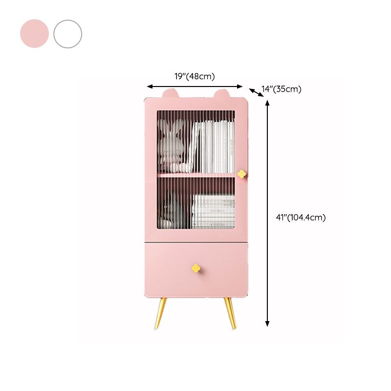 Contemporary Bookcase Closed Back Vertical Shelf Bookcase with Drawer Storage