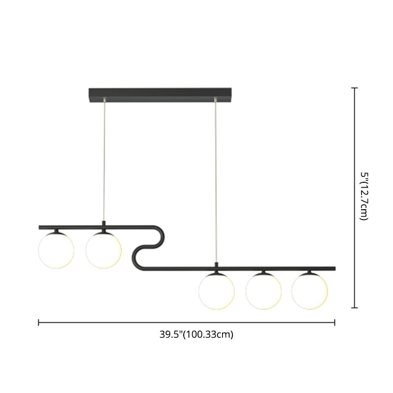 Sala da pranzo globale Isola Luce Light Glass Luce a soffitto in stile moderno