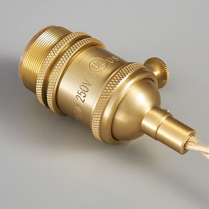 Vetro industriale sospeso a sospensione leggero caffetteria a 1 luce che pende la luce in ottone