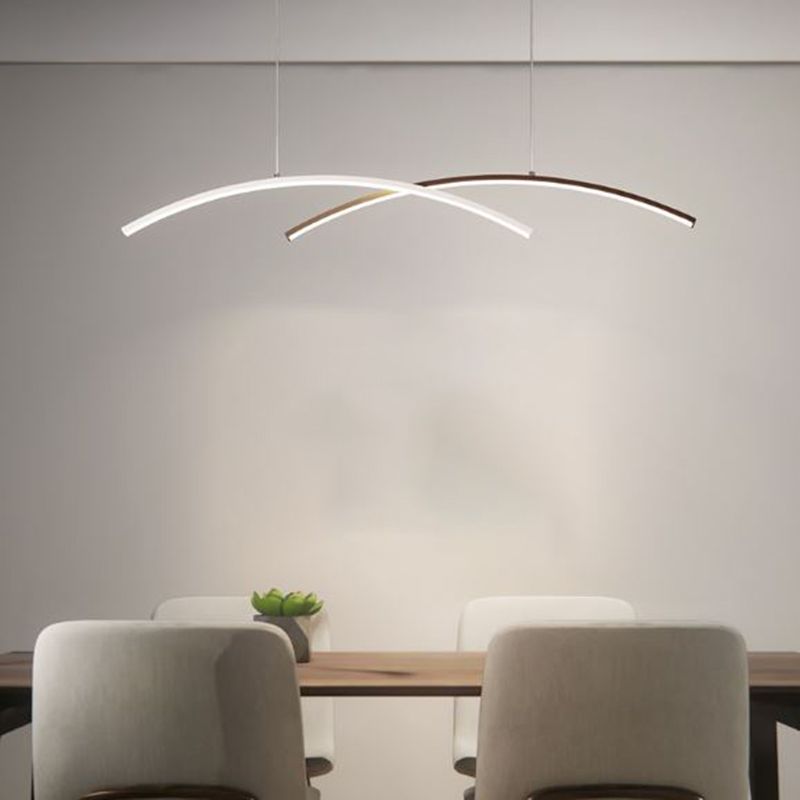 Black/White Kitchen Island Lighting Contemporary LED Ceiling Light for Home
