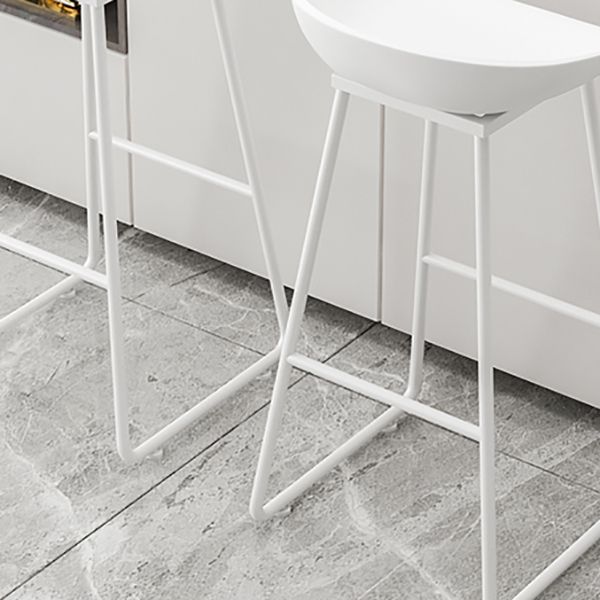 Modern Backrest Counter Stool Iron Kitchen Bar Stool with Acrylic Seat