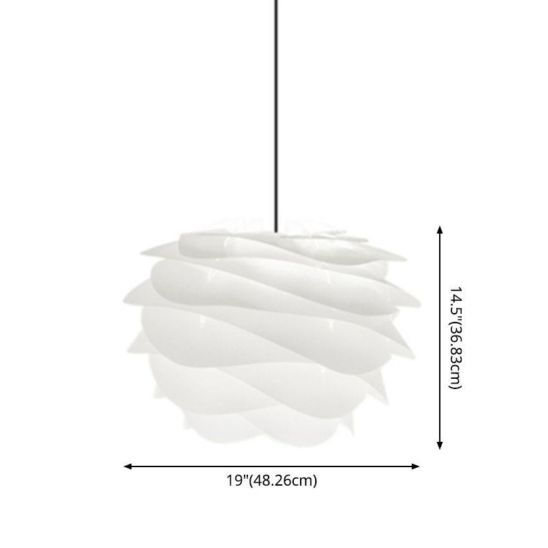 Modern Art Deco Hanging Light Fixtures 1 Light Pinecone Shade Acrylic Pendant Light