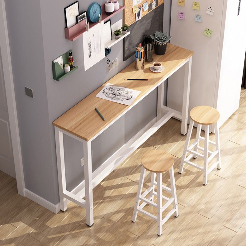 Rectangle Bar Table Contemporary Bar Table with Trestle Base