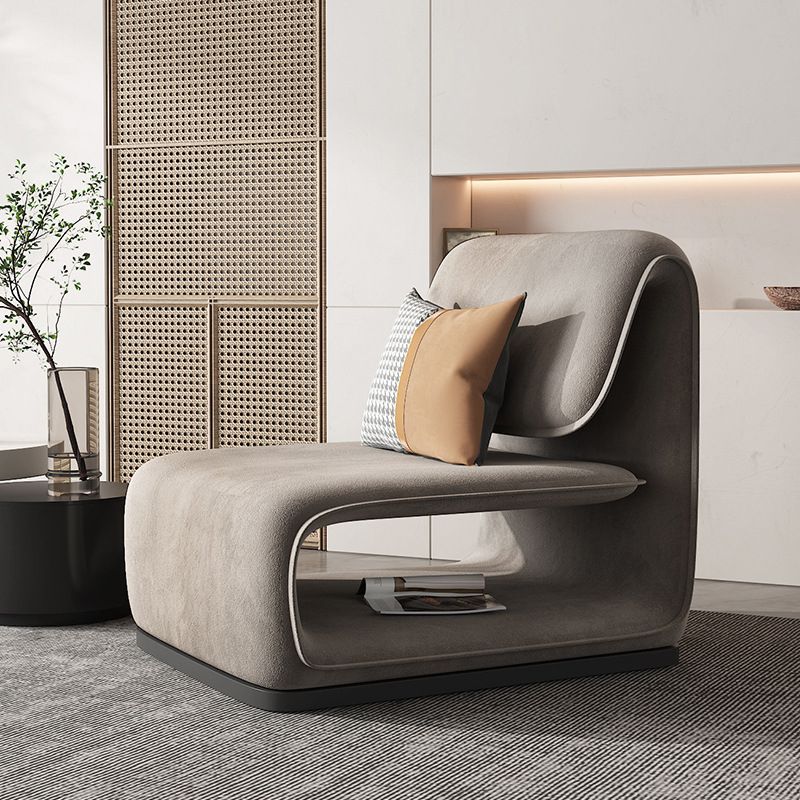 Armless Fixed Back Lounge Chair Modern Living Room Accent Chair