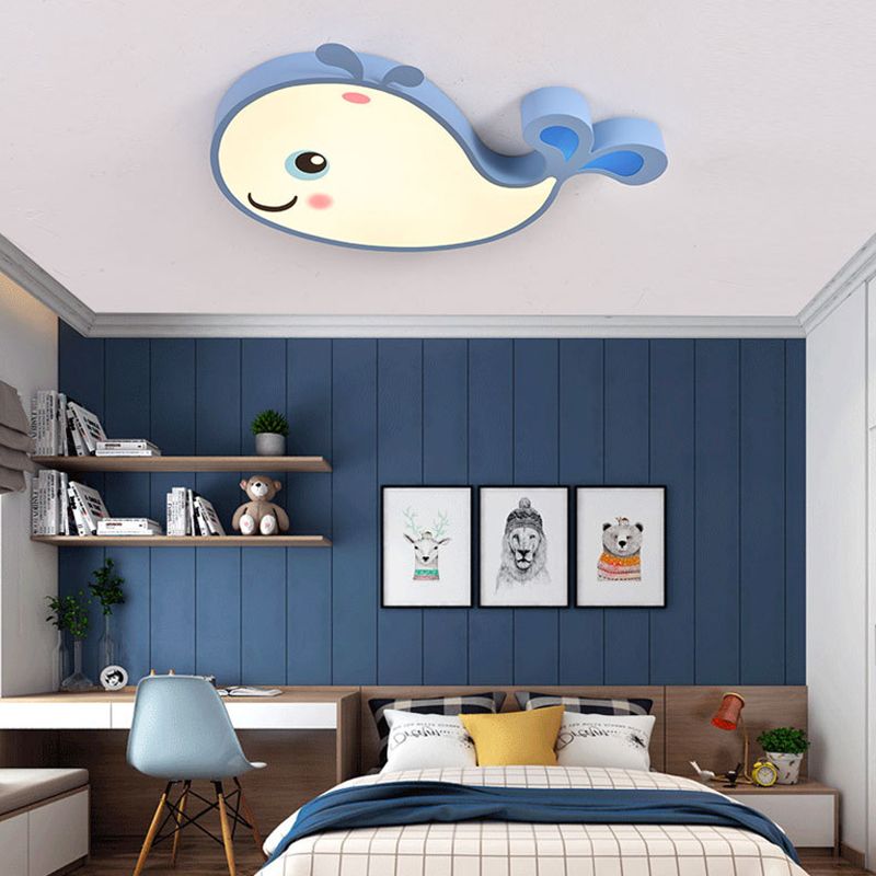 LED Flush Mount Ceiling Light Cartoon Acrylic Ceiling Mount Chandelier for Bedroom
