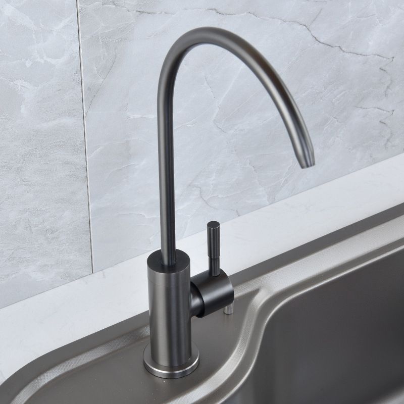 Pull Down 1-Hold Single Handle Kitchen Faucet High Arch Water Filler