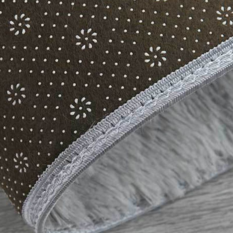 Marble Print Indoor Rug Polyester Modern Carpet Non-Slip Backing Carpet for Living Room