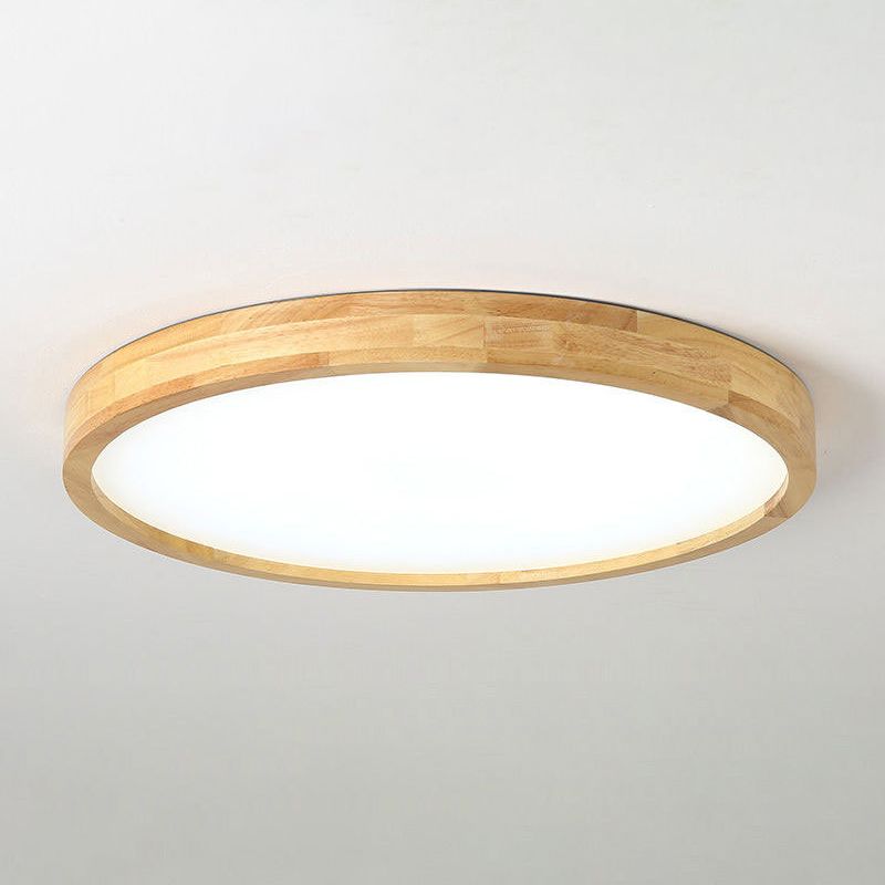 Luz de techo LED geométrica de madera en soporte empotrado interior acrílico de estilo conciso moderno en color registro