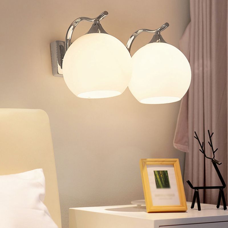 Metalen bol vorm muurlicht Noordse stijl muur sconce met glas voor woonkamer