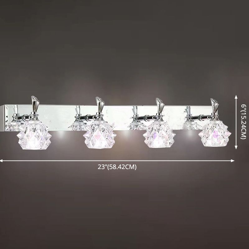 Filmaires d'éclairage de vanité de style miniité minimaliste moderne Lights Vanity Lights avec Crystal Shade