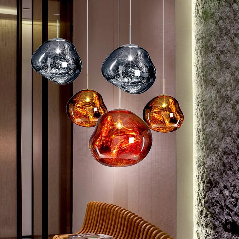 1 leichte Acrylheizenheizleuchten moderne kugelförmige Hanghänge -Anhängerleuchten für Esszimmer