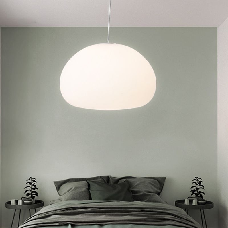 Glass Drop Shade Hanging Lights Modern Style 1 Head Hanging Mount Fixture for Restaurant