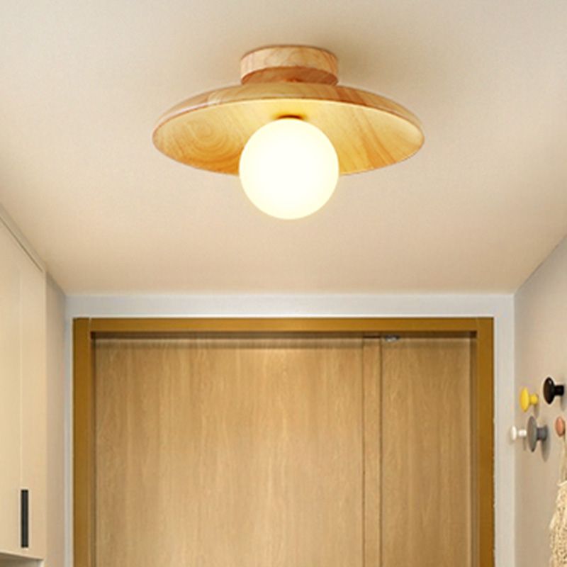 Plafond ombragé Fixture moderne Style moderne Couloir en bois Légère ébullition en Beige