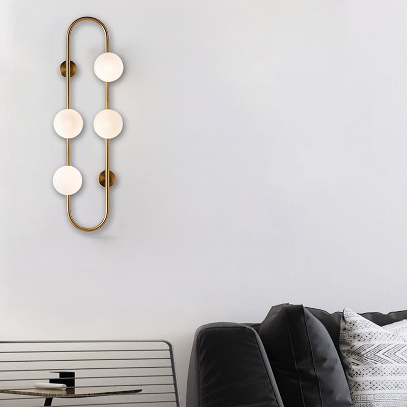 4 Light Unique Shape Wall Light Fixture Modern Wall Mounted Lighting for Living Room