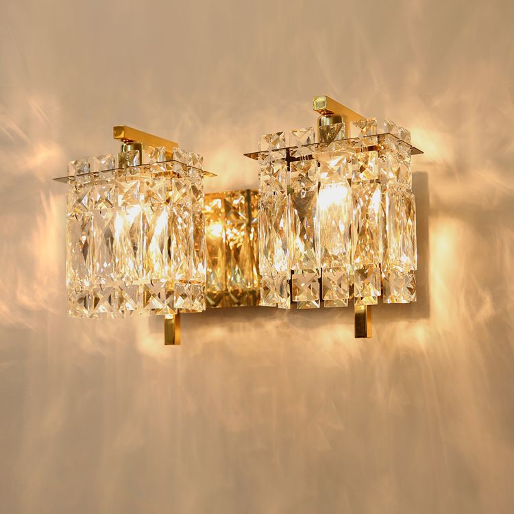 Crystal Squared Wall Lamp Sconce Modern Sconce Light Fixture for Bathroom