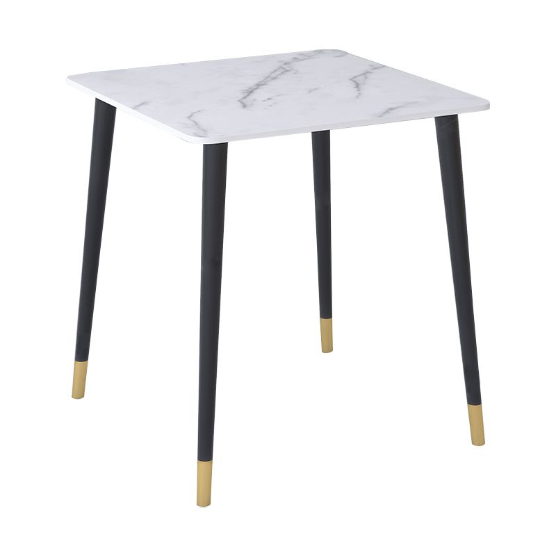 Mesa de comedor de estilo industrial Mesa de comedor de mármol de 4 patas para el hogar