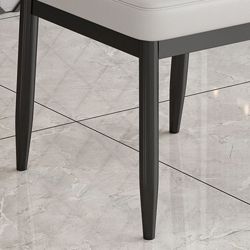 Leather Dining Chair Upholstered Home Dining Armless Side Chair