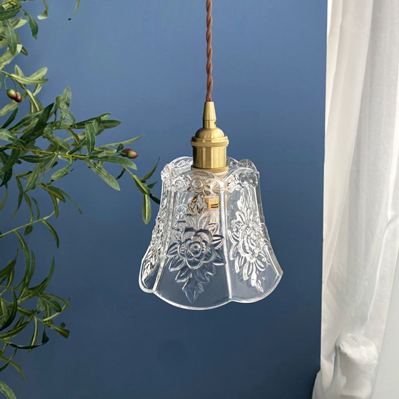 Pendante de style minimalisme moderne Shade en verre de verre pendante pour la barre de chevet