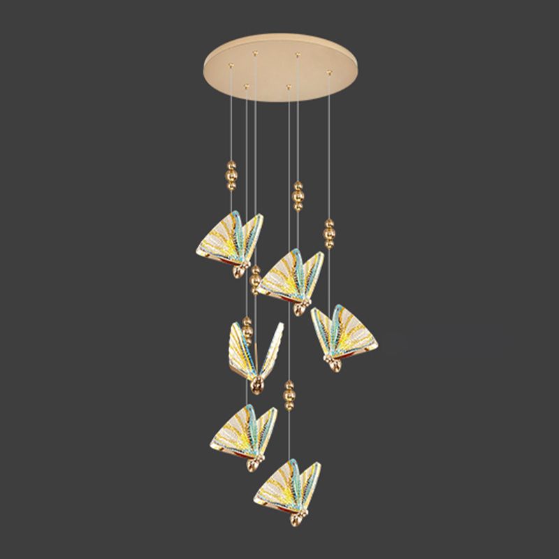 Pendants à papillons multicolores