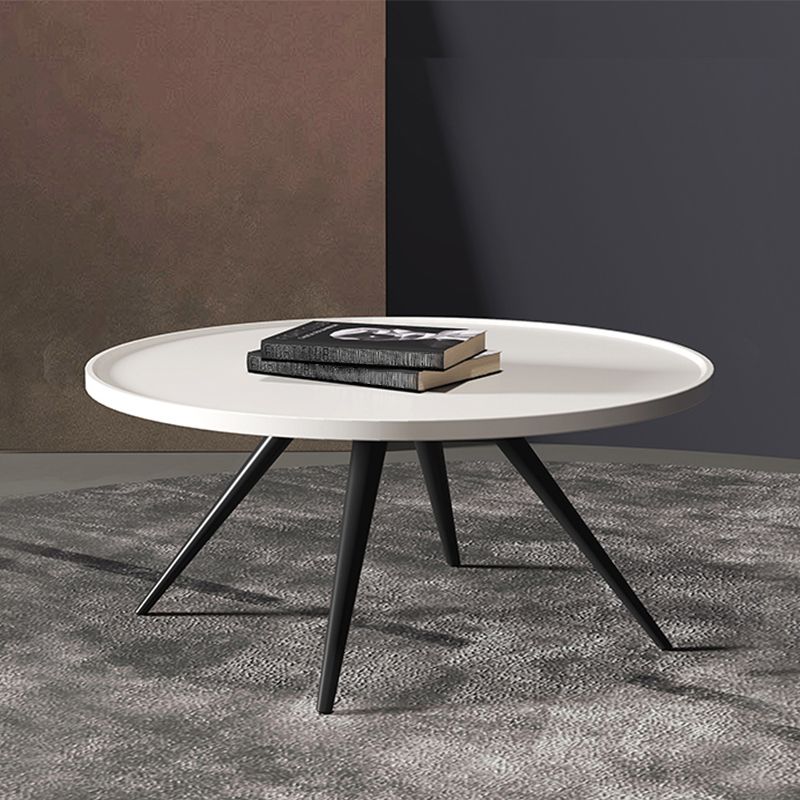 Pine Wood 4 Legs Coffee Table Modernism Round Tray Table Cocktail Table