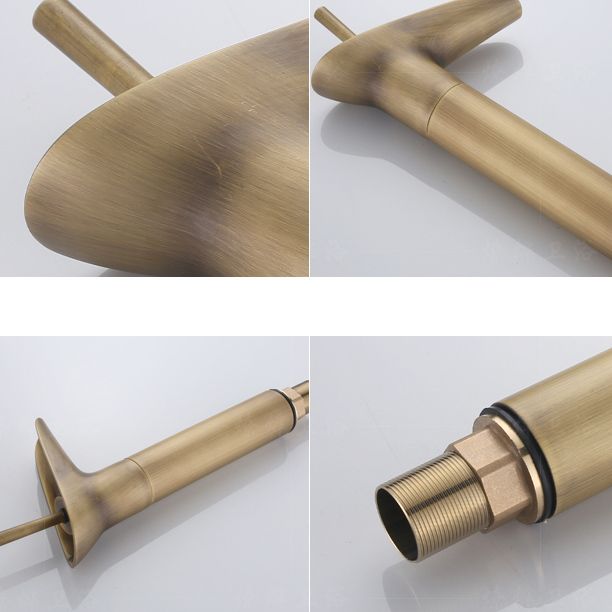 Country Wide Spread Bathroom Faucet Lever Vanity Sink Faucet