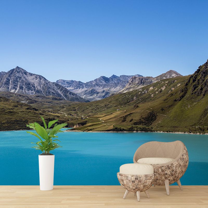 Mountain Wall Mural Decal Modern Moisture Resistant Sitting Room Wall Decor