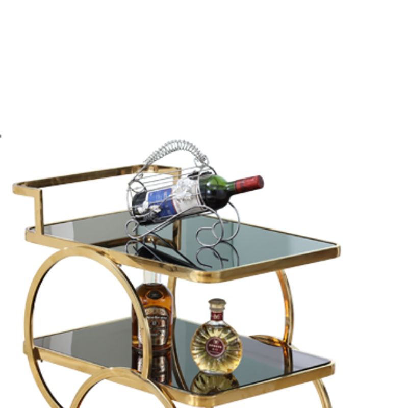 31.50" High Contemporary Prep Table Rolling Metal Prep Table for Home