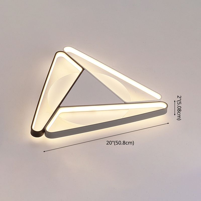 Style moderne triangle encastré luminaire métal trois lampes encastré plafonnier